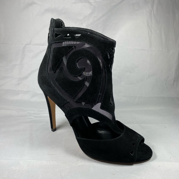 SIGERSON MORRISON | Mesh Macee Suede Heels 9 - Picture 5 of 15